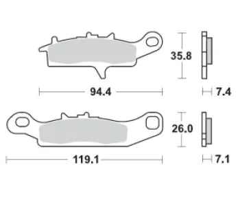 MOTO-MASTER - BRAKE PAD RACING - 17211709