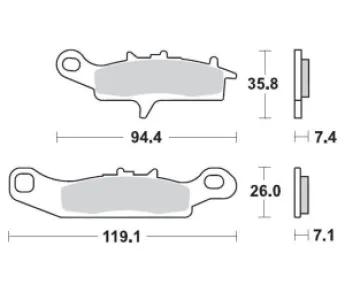 MOTO-MASTER - BRAKE PAD RACING - 17211710