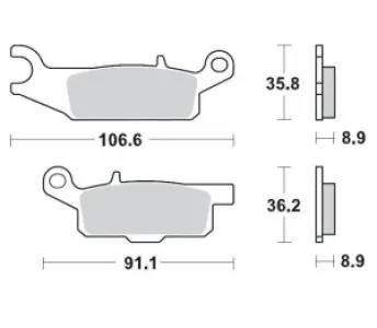 MOTO-MASTER - BRAKE PAD RACING - 17211716