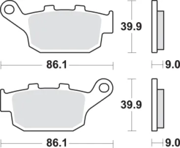 SBS - BRAKE PAD SINT REAR - 17211739