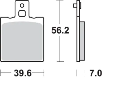 SBS - BRAKE PAD SINT/CAR OFF - 17211840