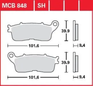 TRW - BRAKE PAD SINTER REAR STREET - 17212060