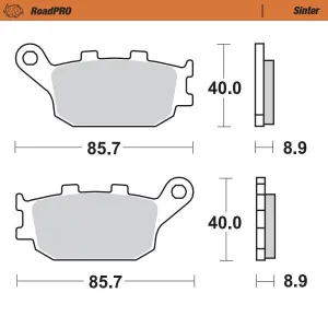 MOTO-MASTER - BRAKE PAD SINTER REAR - 17212616