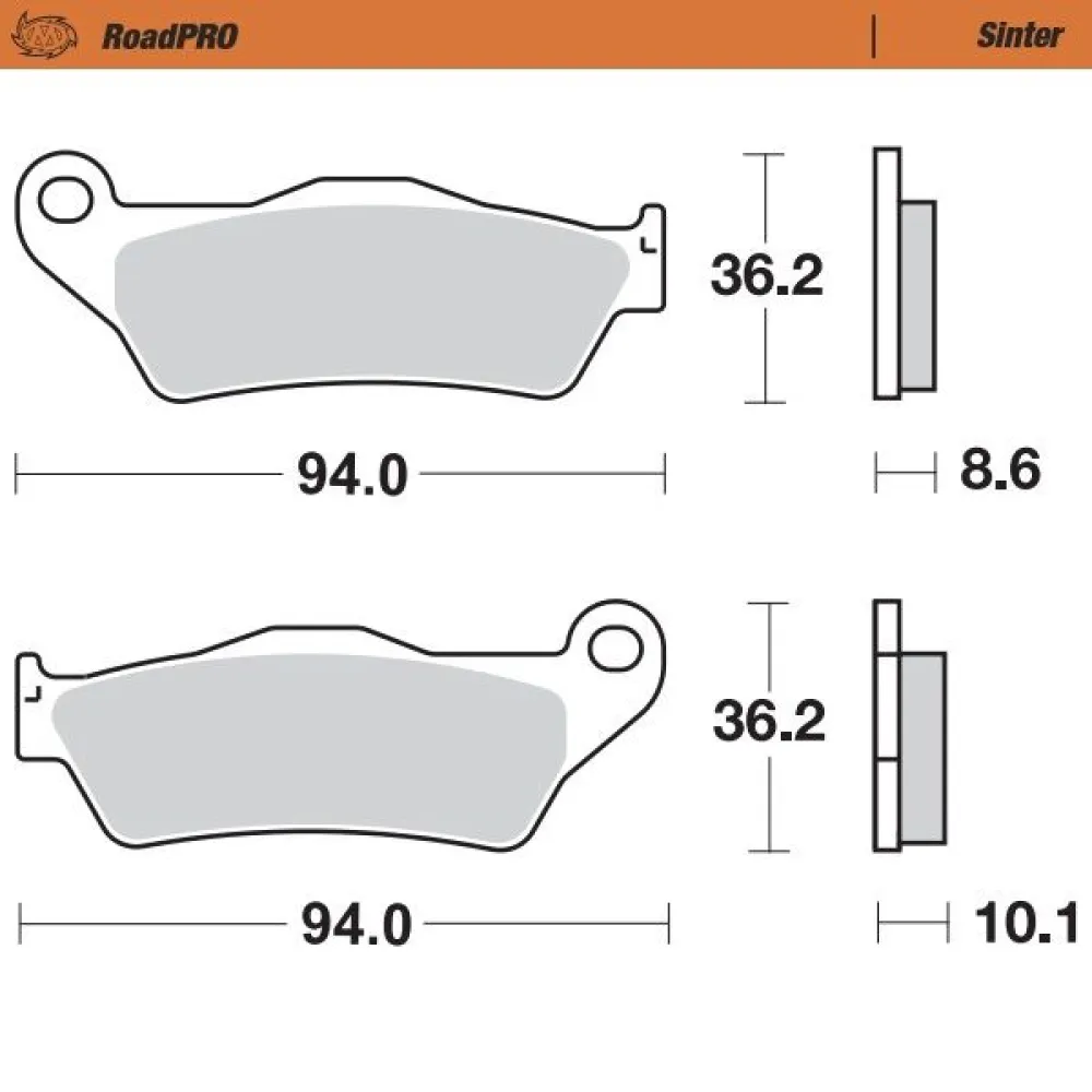 MOTO-MASTER - BRAKE PAD SINTER REAR - 17212618