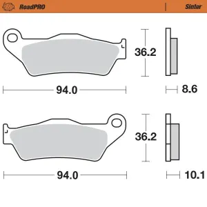 MOTO-MASTER - BRAKE PAD SINTER REAR - 17212618