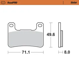 MOTO-MASTER - BRAKE PAD SINTER FRONT - 17212619