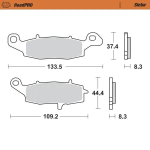 MOTO-MASTER - BRAKE PAD SINTER FRONT - 17212622