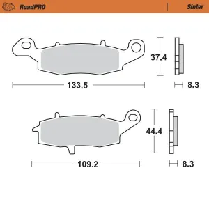 MOTO-MASTER - BRAKE PAD SINTER FRONT - 17212627