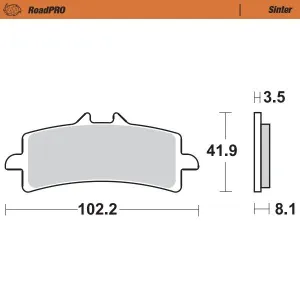 MOTO-MASTER - BRAKE PAD SINTER FRONT - 17212626