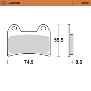MOTO-MASTER - BRAKE PAD SINTER FRONT - 17212629