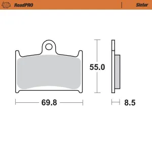 MOTO-MASTER - BRAKE PAD SINTER FRONT - 17212633