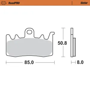 MOTO-MASTER - BRAKE PAD SINTER FRONT - 17212640