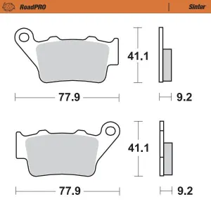 MOTO-MASTER - BRAKE PAD SINTER REAR - 17212647