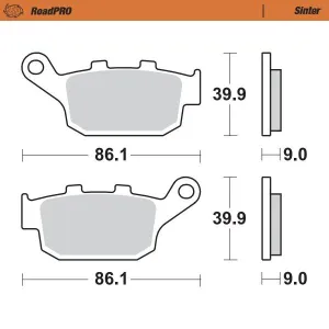 MOTO-MASTER - BRAKE PAD SINTER REAR - 17212651