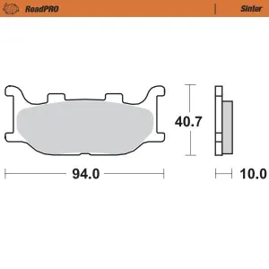 MOTO-MASTER - BRAKE PAD SINTER FRONT - 17212653