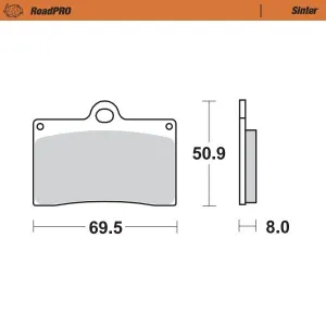 MOTO-MASTER - BRAKE PAD SINTER FRONT - 17212656