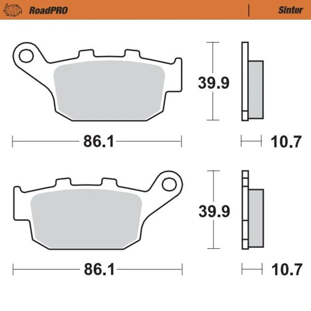 MOTO-MASTER - BRAKE PAD SINTER REAR - 17212672