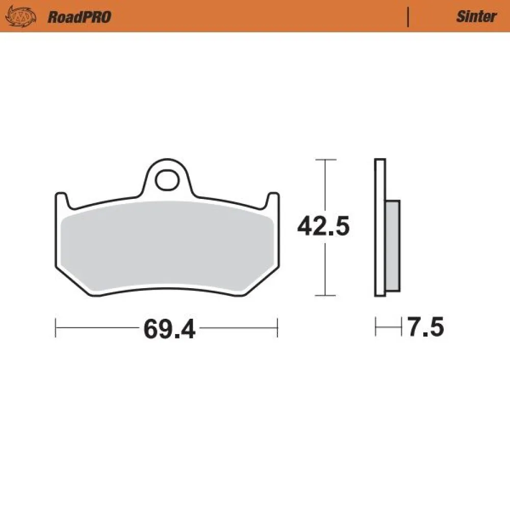 MOTO-MASTER - BRAKE PAD SINTER REAR - 17212673