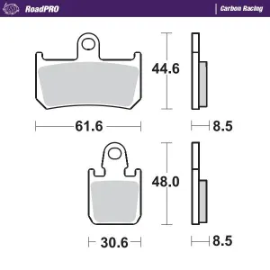 MOTO-MASTER - BRAKE PAD CARBON RACING - 17212680