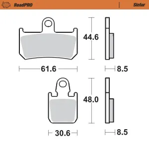 MOTO-MASTER - BRAKE PAD SINTER FRONT - 17212679