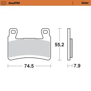 MOTO-MASTER - BRAKE PAD SINTER FRONT - 17212685