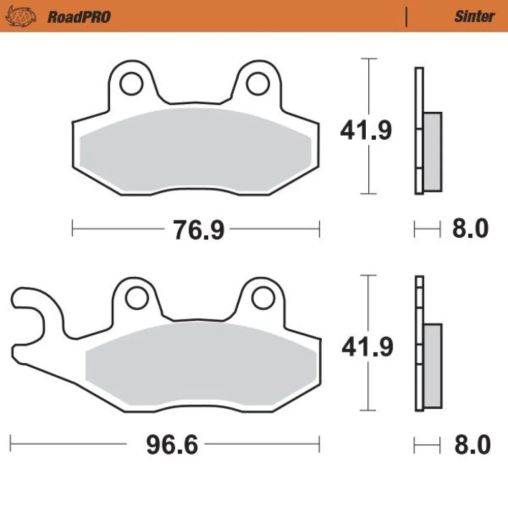 MOTO-MASTER - BRAKE PAD SINTER - 17212690