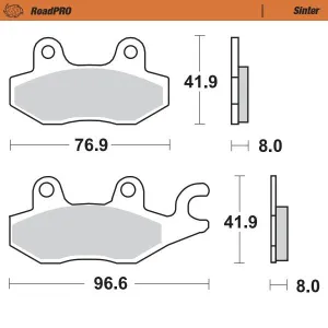 MOTO-MASTER - BRAKE PAD SINTER REAR - 17212710