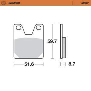 MOTO-MASTER - BRAKE PAD SINTER REAR - 17212716
