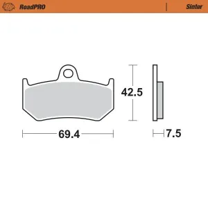 MOTO-MASTER - BRAKE PAD SINTER REAR - 17212717