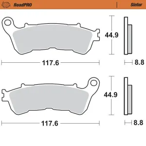 MOTO-MASTER - BRAKE PAD SINTER REAR - 17212720