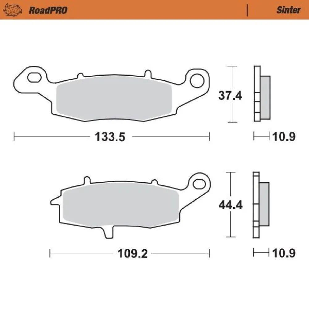MOTO-MASTER - BRAKE PAD SINTER REAR - 17212722