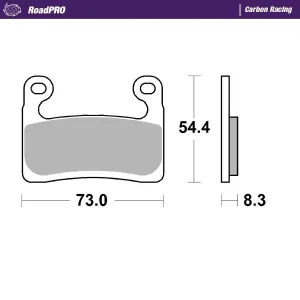 MOTO-MASTER - BRAKE PAD CARBON RACING - 17212902