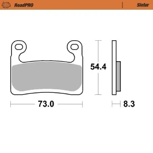 MOTO-MASTER - BRAKE PAD SINTER FRONT - 17212903