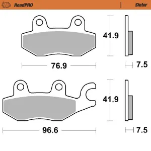 MOTO-MASTER - BRAKE PAD SINTER FRONT - 17212904