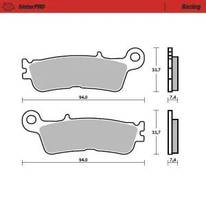 MOTO-MASTER - BRAKE PAD RACING - 17212984