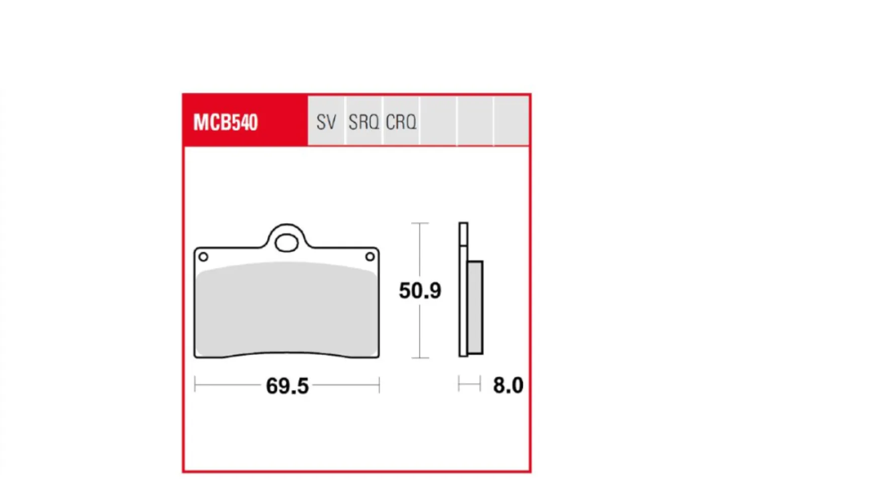 TRW - BRAKE PAD TRW - 17213174