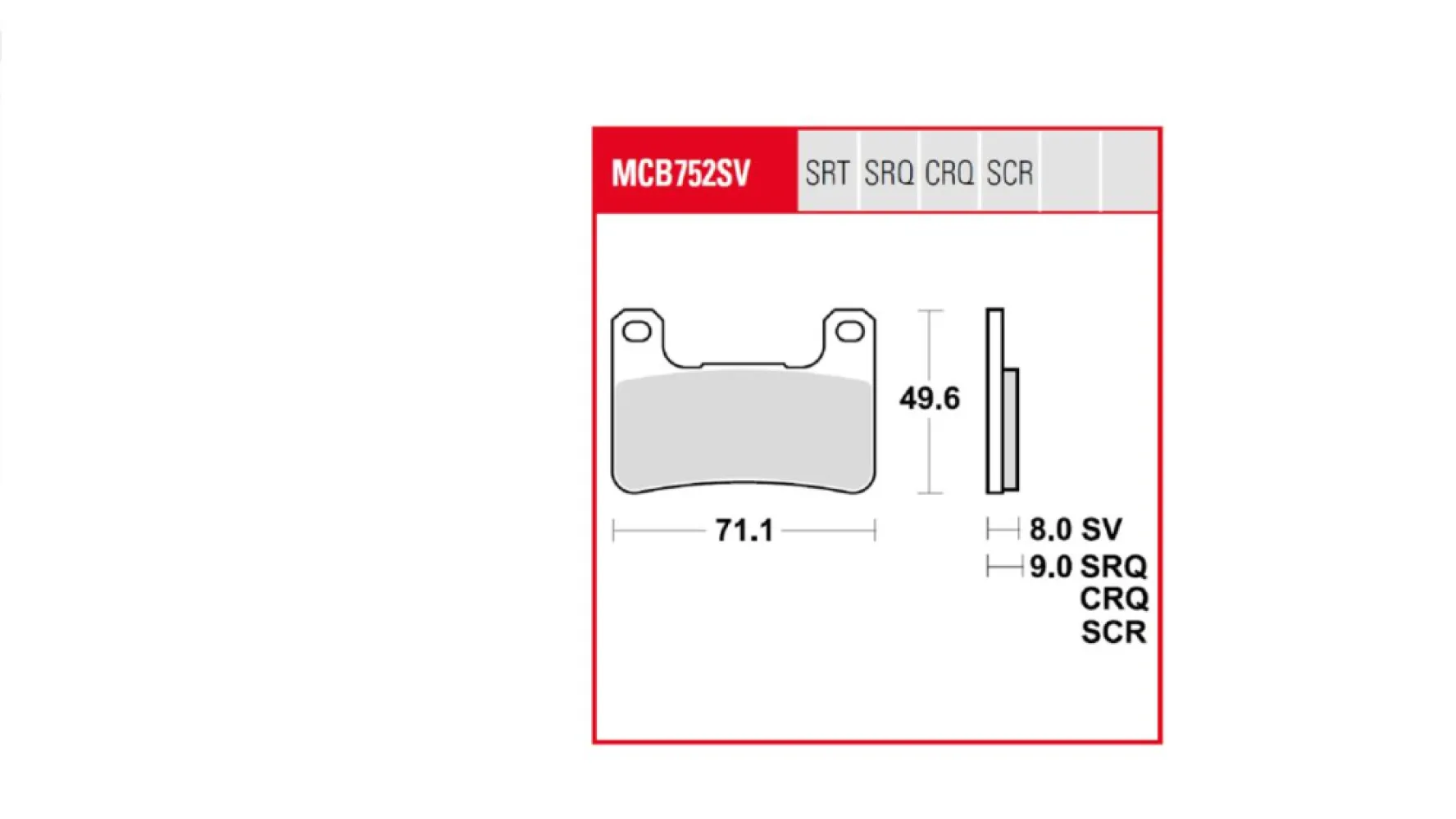 TRW - BRAKE PAD TRW - 17213187