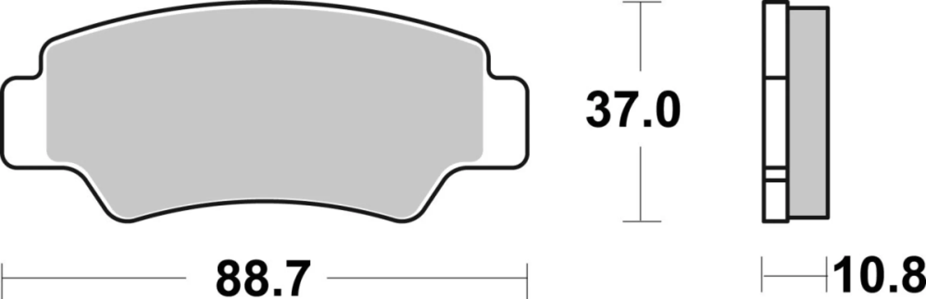 SBS - BRAKE PAD SINT/CAR OFF - 17213289