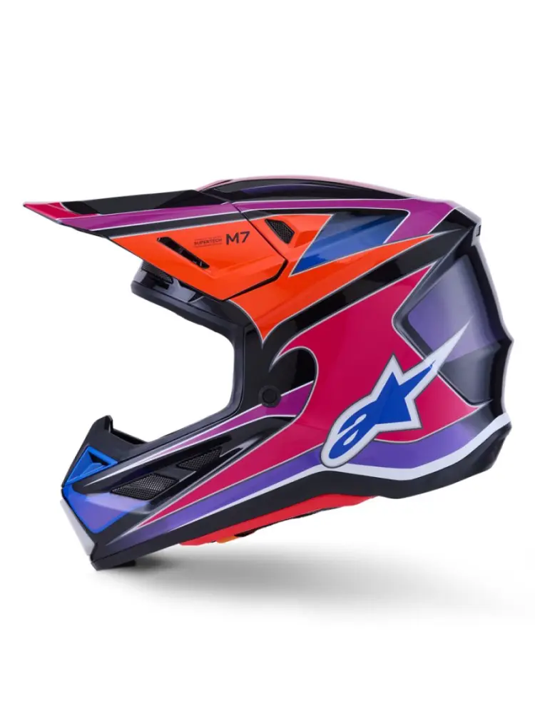 ALPINESTARS(MX) - HELMET SM7 FUSE BLU/PU/PINK S - 01109094