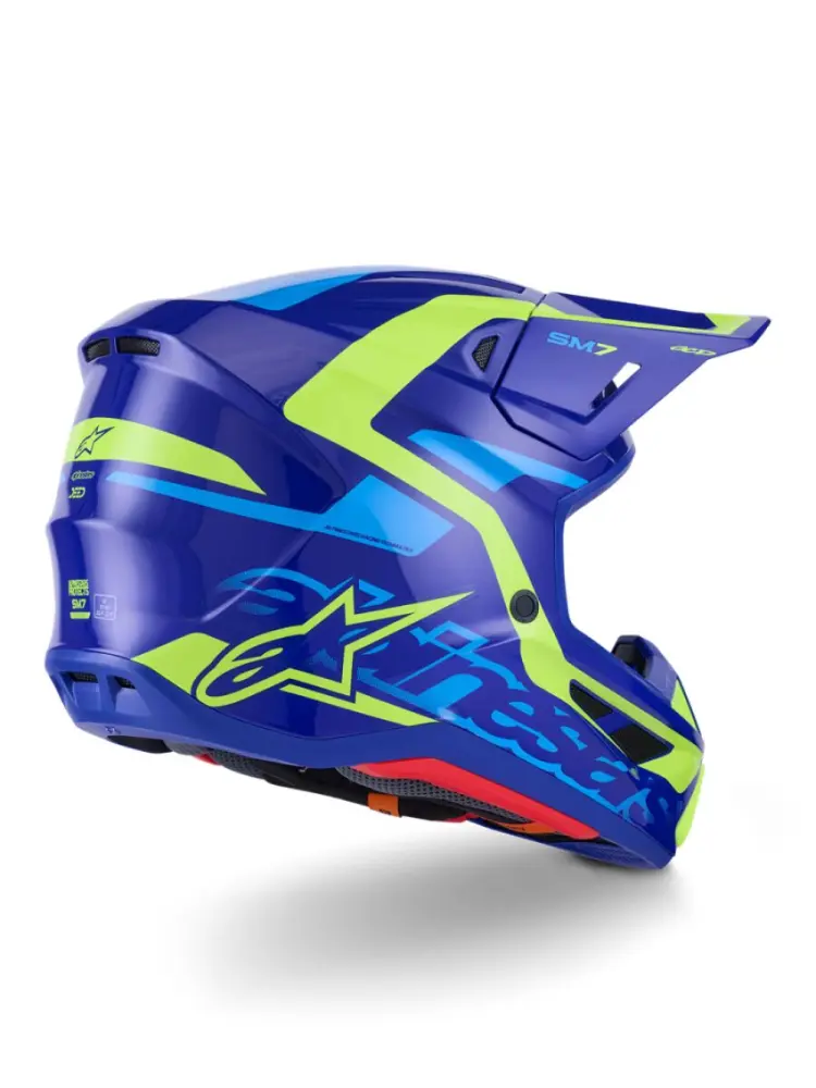 ALPINESTARS(MX) - HELMET SM7 DEED BLUE/YEL 2X - 01109122