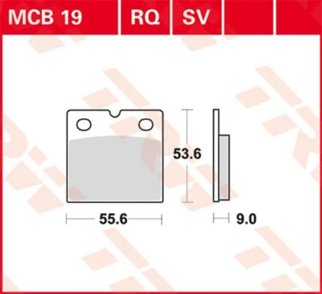 TRW - BRAKE PAD TRW MCB19 - 17220369