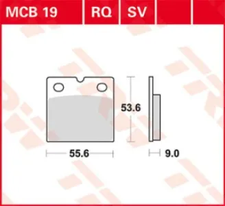 TRW - BRAKE PAD TRW MCB19 - 17220369