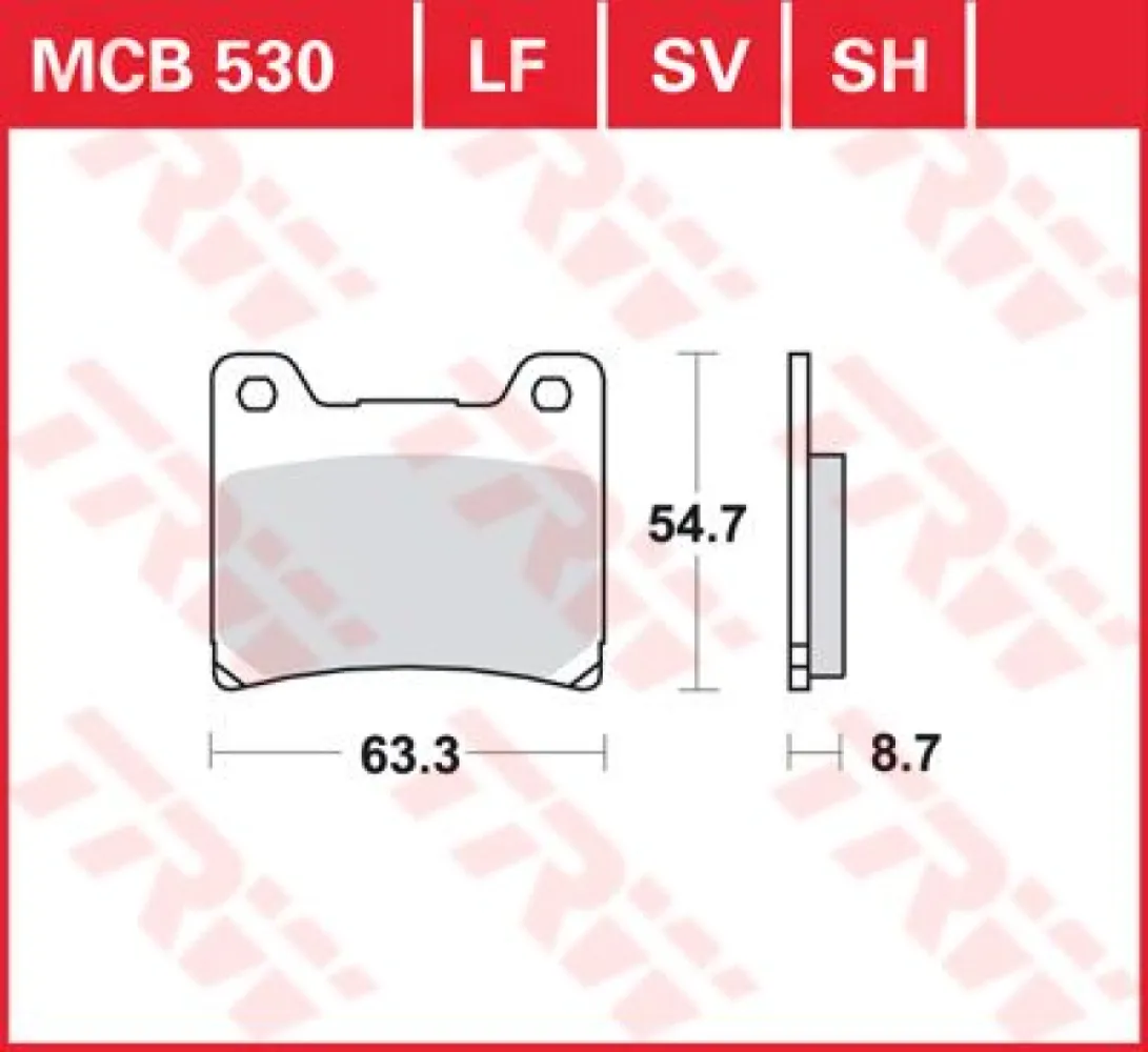 TRW - BRAKE PAD TRW MCB530 - 17220401