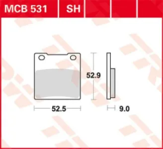 TRW - BRAKE PAD TRW MCB531 - 17220403