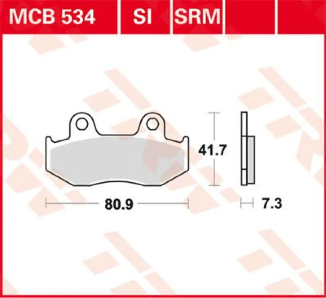 TRW - BRAKE PAD TRW MCB534 - 17220409