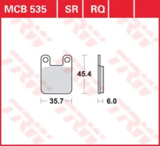 TRW - BRAKE PAD TRW MCB535 - 17220410