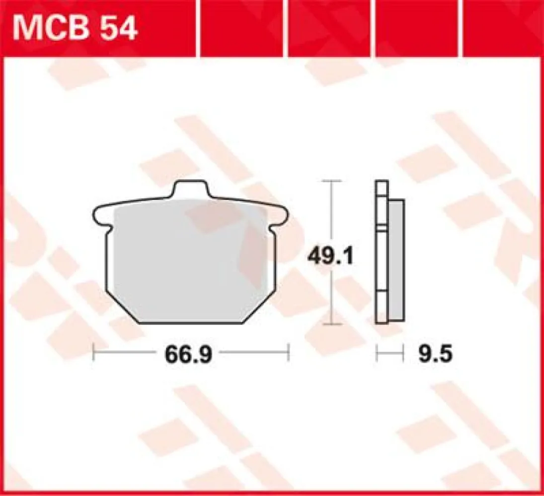 TRW - BRAKE PAD TRW MCB54 - 17220415
