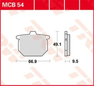 TRW - BRAKE PAD TRW MCB54 - 17220415