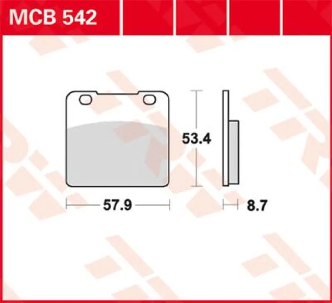 TRW - BRAKE PAD TRW MCB542 - 17220419