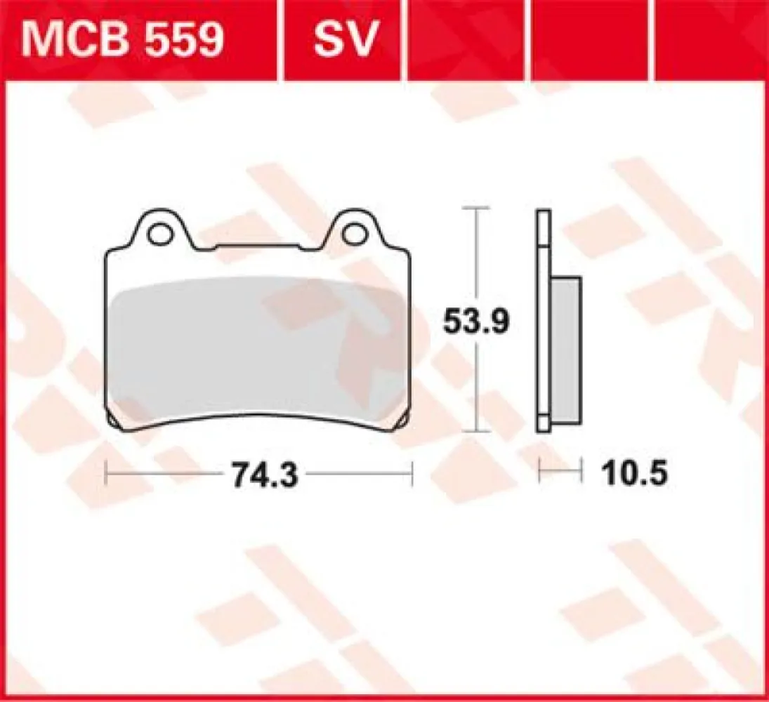 TRW - BRAKE PAD TRW MCB559 - 17220432